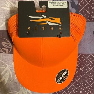 Sitka Blaze Orange Trucker Hat